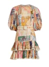 Kemerli Tasarım Patchwork Elbise