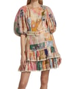 Kemerli Tasarım Patchwork Elbise