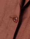 Kiremit Vatkalı Keten Premium Oversize Blazer