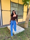 Lacivert Yüksek Bel Straight Jean