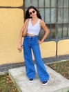 Lacivert Yüksek Bel Straight Jean
