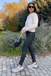 Mum Görünümlü Siyah Pantolon