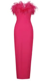 Otriş Detaylı Tasarım Elbise (Pembe)
