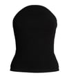 Oval Bitişli Straplez Fitilli Siyah Top