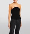 Oval Bitişli Straplez Fitilli Siyah Top