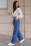 Pat Bölümü Tek Düğmeli Jean