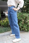 Pat Bölümü Tek Düğmeli Jean