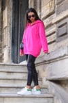 Pembe Kapüşonlu Sweatshirt