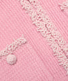 Peplum Detaylı İncili Pembe Tasarım Midi Elbise