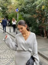 Selanik Örgü Kruvaze Kazak