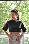 Siyah Büzgülü TShirt