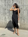 Siyah Saten Slip Elbise