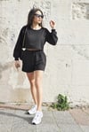 Siyah Sweat Şort Takım