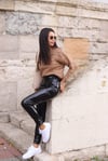 Siyah Vinil Pantolon