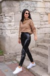Siyah Vinil Pantolon