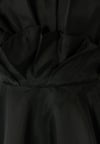 Straplez Siyah Premium Midi Elbise