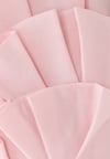 Straplez Toz Pembe Premium Midi Elbise