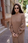 Yarım Balıkçı Kolu Düğmeli Elbise