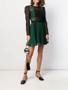 Yeşil Dantelli Mini Elbise