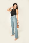 Yüksek Bel Straight Jean