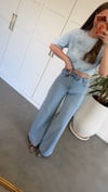Açık Mavi Wide Leg Jean