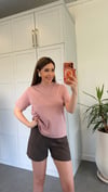 Amiv A Kalpli T-shirt Gül Kurusu