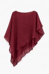 Asimetrik Vual Bluz Bordo