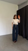 Aura Gold Düğmeli Jean Lacivert