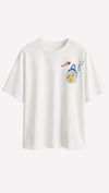 Balık Desenli T-shirt Ekru