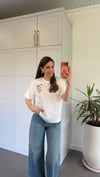 Balık Desenli T-shirt Ekru