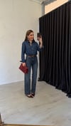 Belt Kemerli Jean Mavi