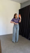 Bluzel Tensel Karışımlı Wide Leg Jean Mavi