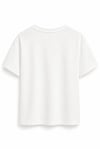 Boncuklu Dantel Yakalı T-shirt Ekru
