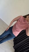Büzgülü Candy Bluz Gül Kurusu