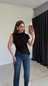 Büzgülü Candy Bluz Siyah