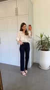 Cepleri Düğme Çakımlı Jean Lacivert