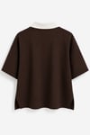 Clasic Polo Yakalı T-shirt Kahverengi
