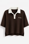 Clasic Polo Yakalı T-shirt Kahverengi