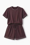 Cozy Şortlu Takım Bordo