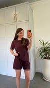 Cozy Şortlu Takım Bordo