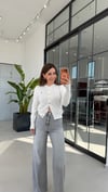 Croci Düğmeli Hırka Bluz Ekru