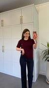 Croco Modal Doku Lcs T-shirt Bordo