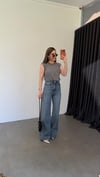 Crystal Taş Detaylı Jean Mavi