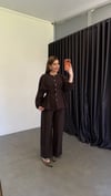 Dena Belden Volanlı Tensel Takım Kahverengi