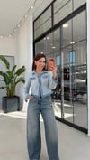 Denim Detaylı Tüvit Mavi