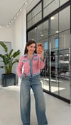 Denim Detaylı Tüvit Pembe