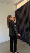 Deri Yumuşak Dokulu Blazer Ceket Siyah