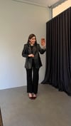 Deri Yumuşak Dokulu Blazer Ceket Siyah