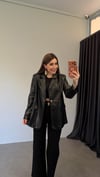 Deri Yumuşak Dokulu Blazer Ceket Siyah