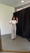 Dökümlü Tensl Denim Pantolon Gri